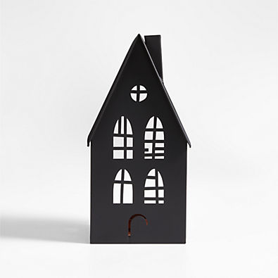 View Medium Black Halloween Haunted House Sculpture details