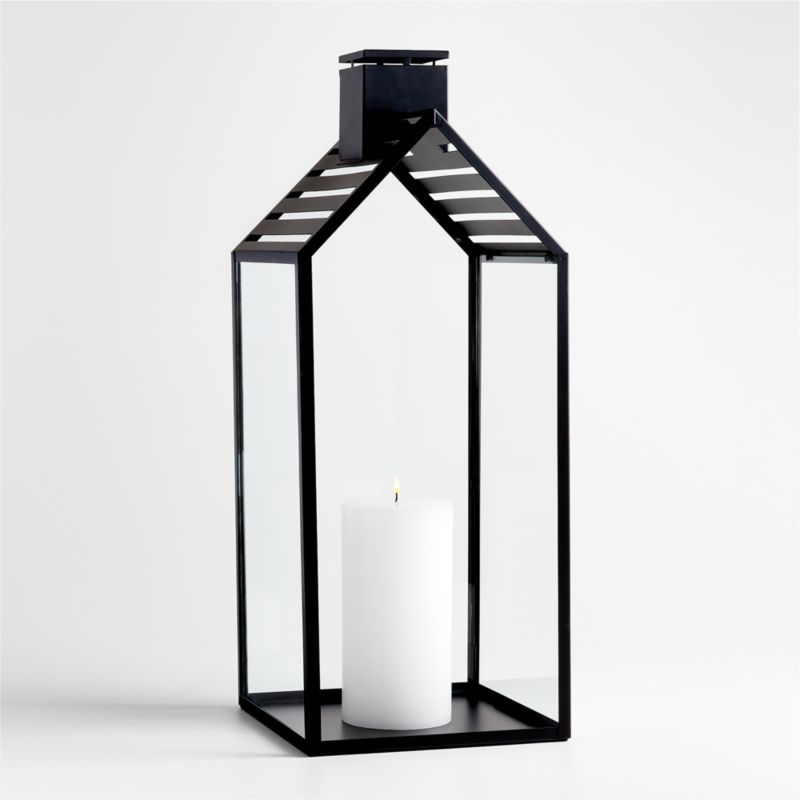 Haus Black Metal Lantern 17.5"