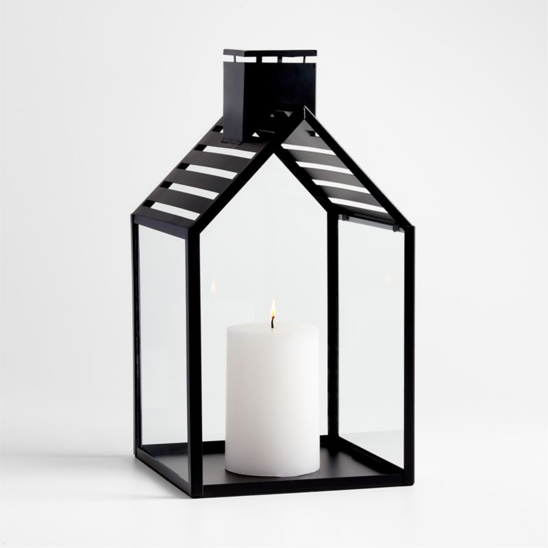 Haus Black Metal Lantern 17.5"