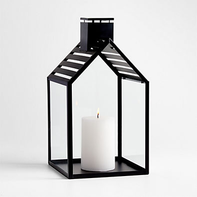 View Haus Black Metal Lantern 17.5" details