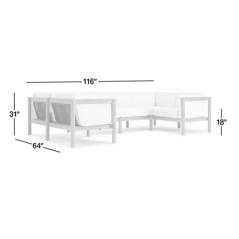 View Neighbor ™ Haven Greystone 6-Piece U-Shaped Outdoor Sectional Sofa - image 2 of 4