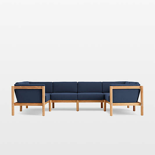 Neighbor ™ Haven Navy Blue 6-Piece U-Shaped Outdoor Sectional Sofa