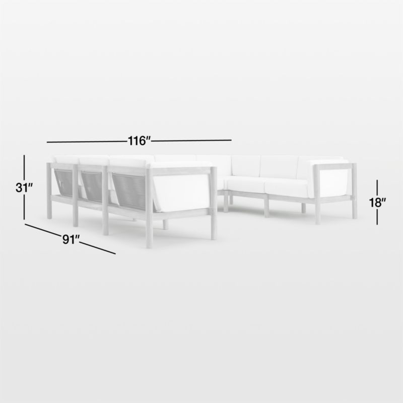 View Neighbor ™ Haven Canvas 8-Piece U-Shaped Outdoor Sectional Sofa - image 2 of 4