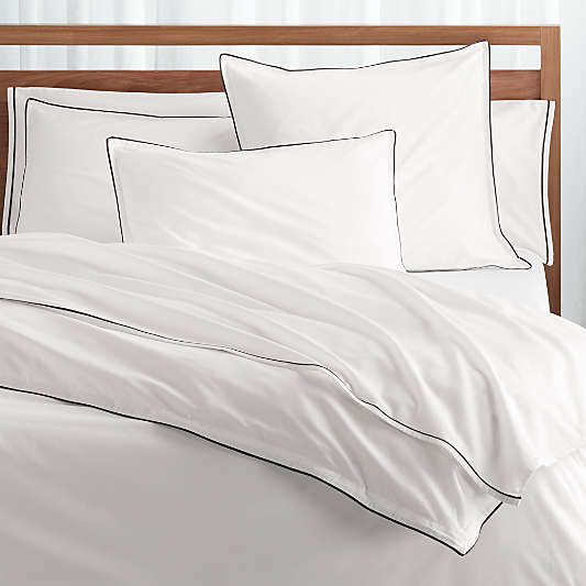 Haven Full/Queen Black Percale Duvet Cover