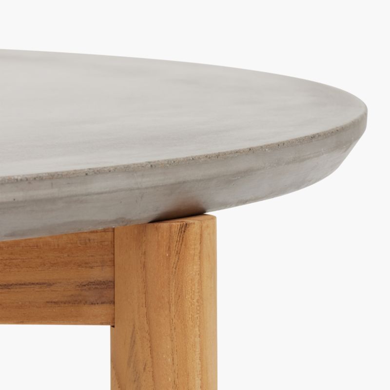 Neighbor ™ Haven Round Concrete and Teak Wood Outdoor Coffee Table - image 7 of 8