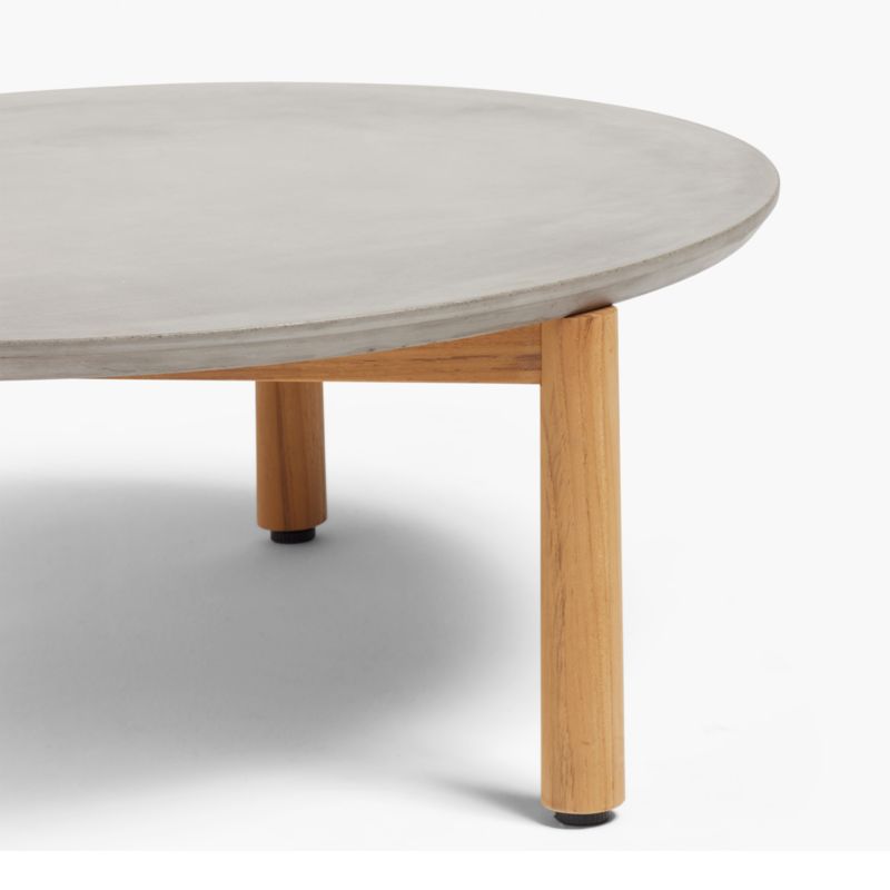 Neighbor ™ Haven Round Concrete and Teak Wood Outdoor Coffee Table - image 6 of 8