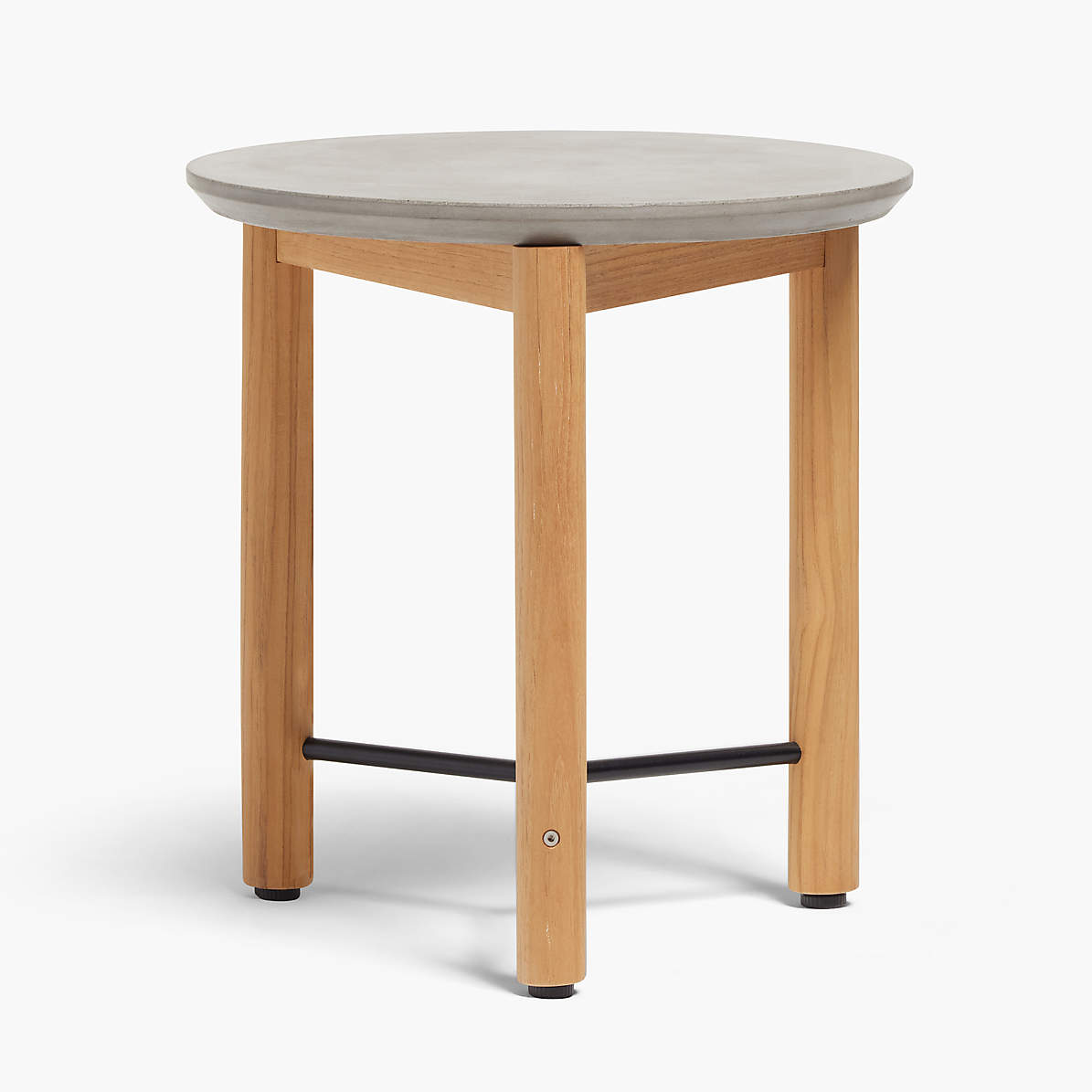 Teak and outlet concrete outdoor table