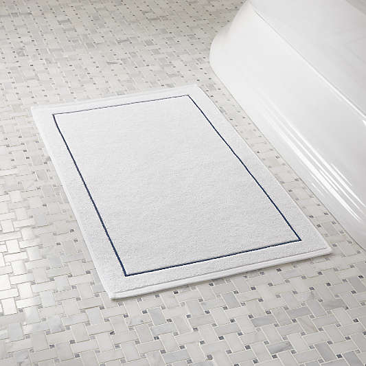 Haven Blue Organic Bath Mat 20"x34"