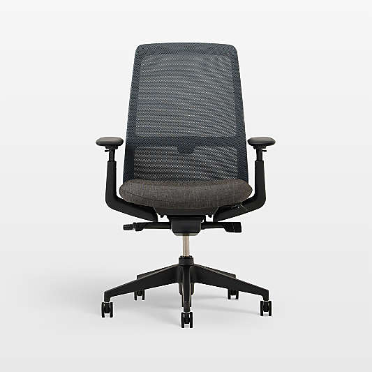 Haworth Soji Upholstered Charcoal and Mesh Office Chair