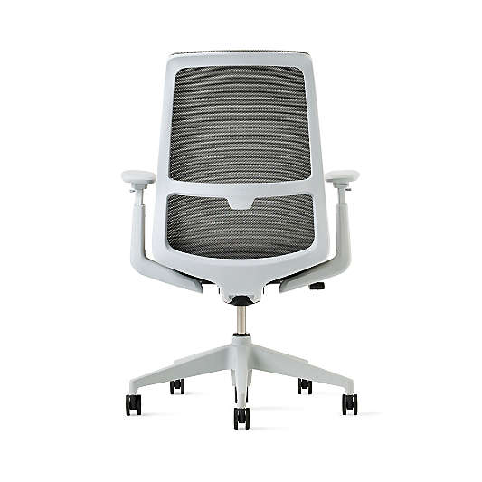 Haworth Soji Upholstered Stone and Mesh Office Chair
