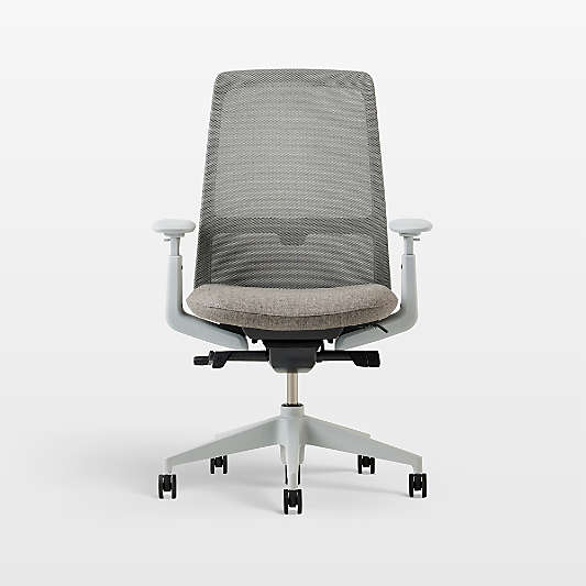 Haworth Soji Upholstered Stone and Mesh Office Chair