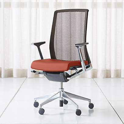 Haworth Very Mesh Wine Desk Chair, Crate And Barrel White Desk Chair