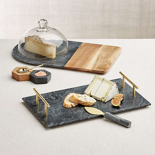 Hayes Marble Serving Board with Handles