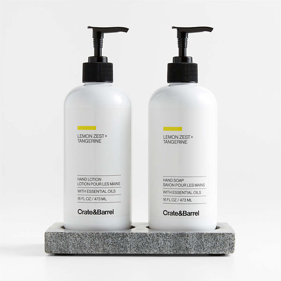 Hayes Lemon + Tangerine 3-Piece Set + Reviews | Crate & Barrel