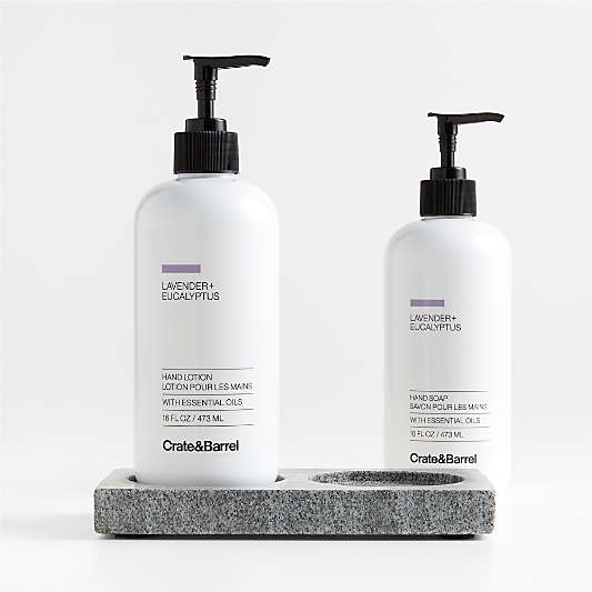 Lavender + Eucalyptus Hand Soap and Lotion Set with Hayes Caddy