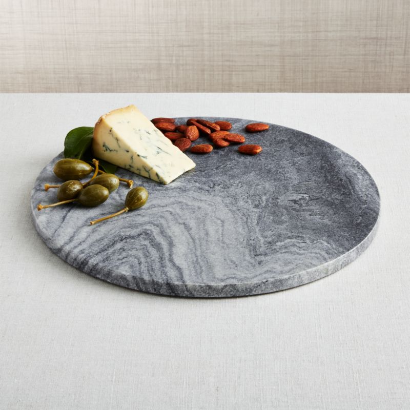Hayes Black Marble Serving Board Cheese Board Platter + Reviews | Crate & Barrel
