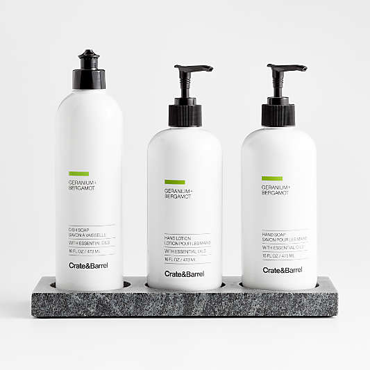 Hayes Black Marble 3-Slot Sink Caddy
