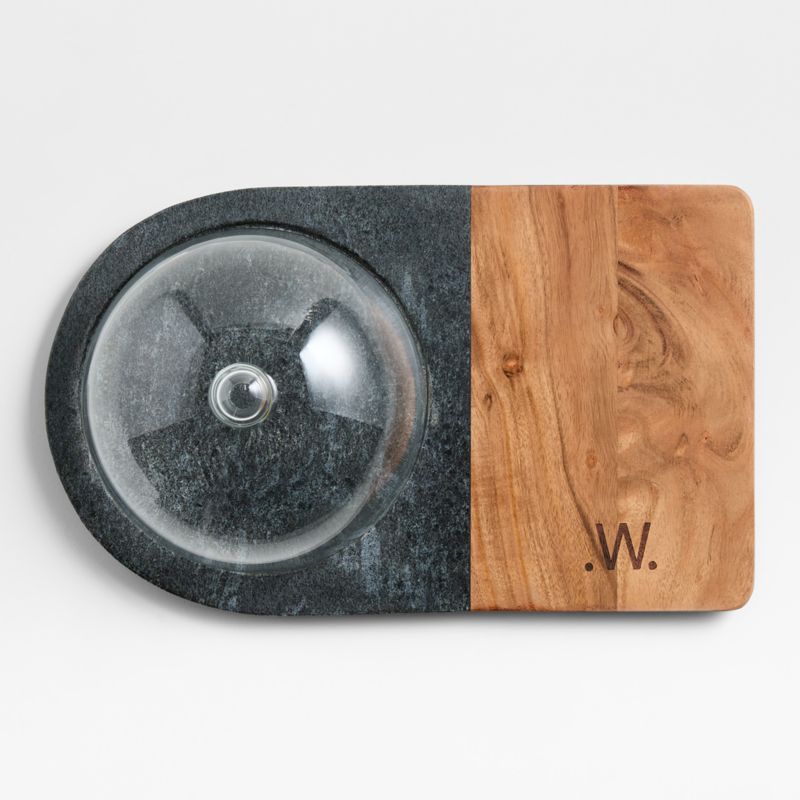 Hayes Marble and Wood Serving Board with Glass Dome - image 0 of 8