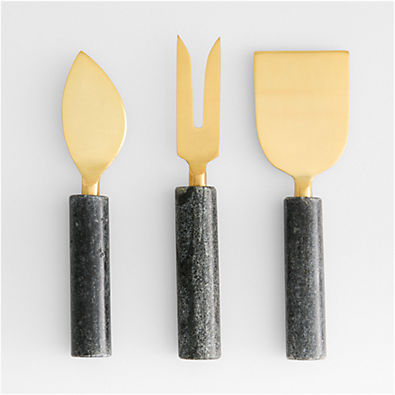 View Hayes Marble Cheese Tools, Set of 3 details