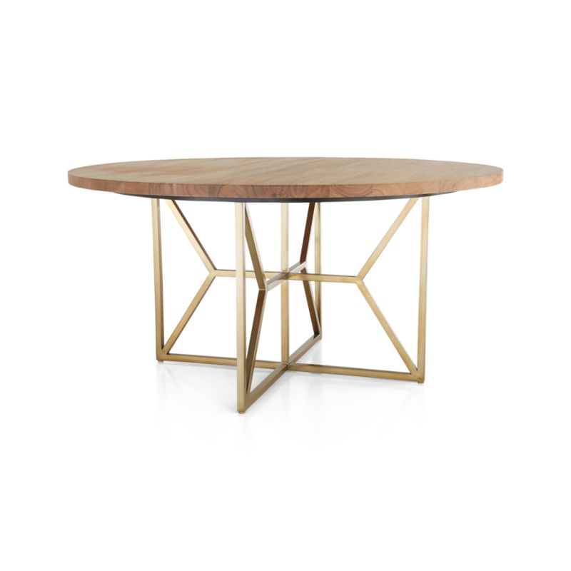 Hayes 60" Round Acacia Dining Table - image 9 of 17