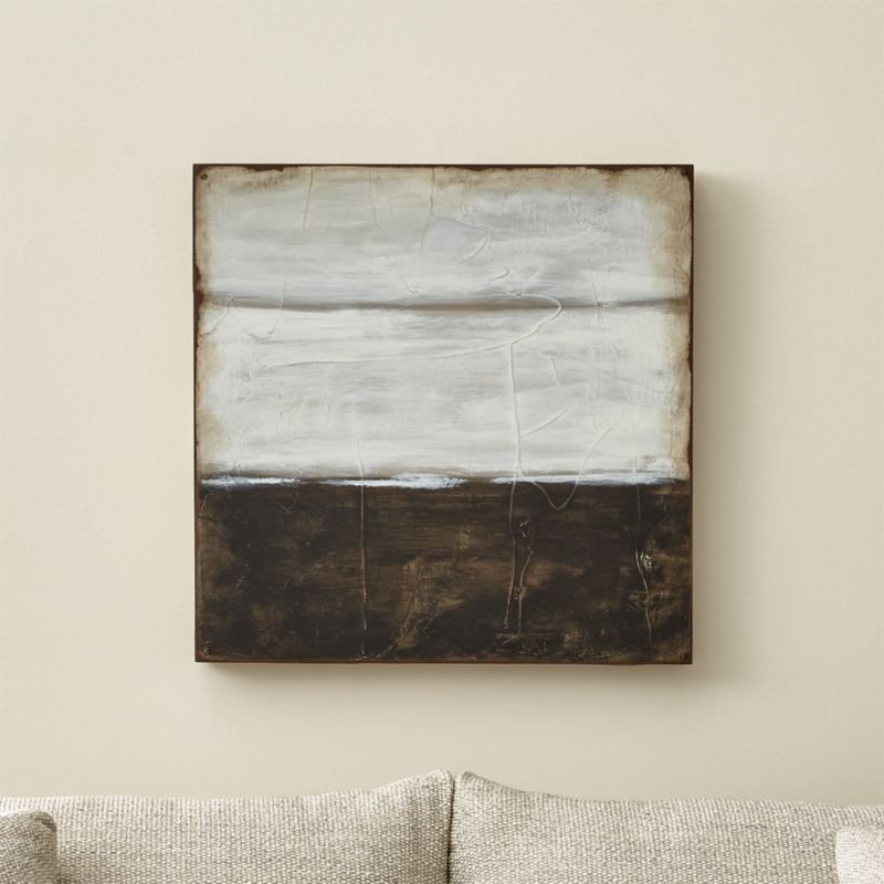 "Haze I" Panel Hand-Painted Reproduction Wood Panel Wall Art 20"x20" - image 8 of 15