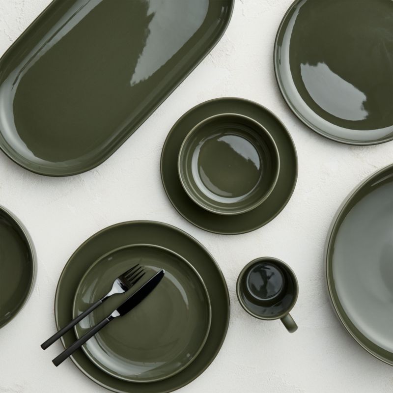 Hudson Burnt Green Stoneware Platter - image 4 of 5
