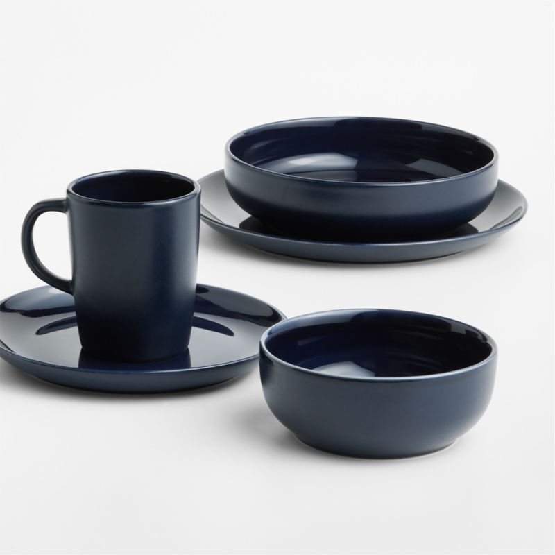 Hudson Navy Blue Stoneware Cereal Bowls, Set of 8 - image 1 of 4