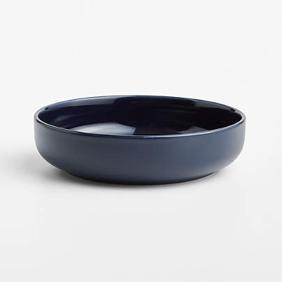 Hudson Navy Blue Stoneware Low Bowl