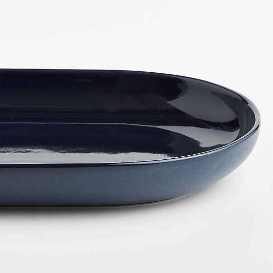 Hudson Navy Blue Stoneware Platter