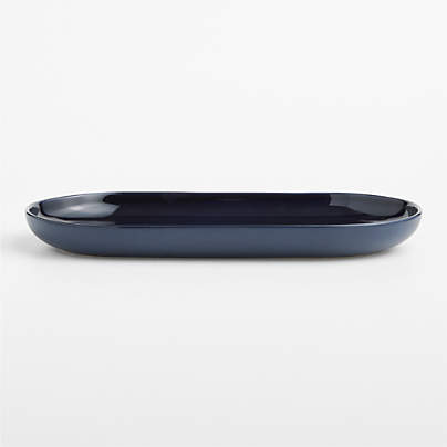 Hudson Navy Blue Stoneware Platter
