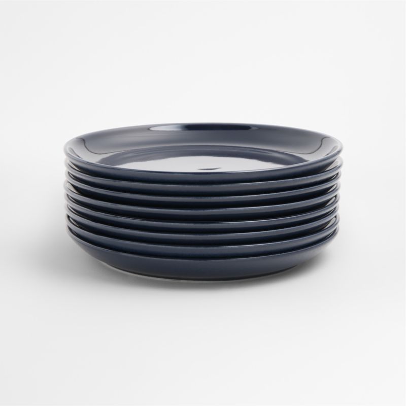 Viewing product image Hudson Navy Blue Stoneware Salad Plates, Set of 8 - image 1 of 4