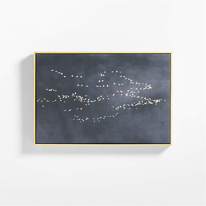 "Heading South" Blue Canvas 31"x21" Framed Wall Art Print