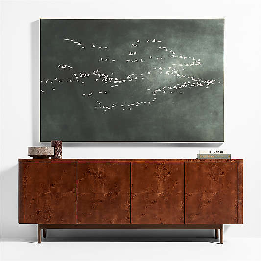 "Heading South" Green Canvas Framed Wall Art Print
