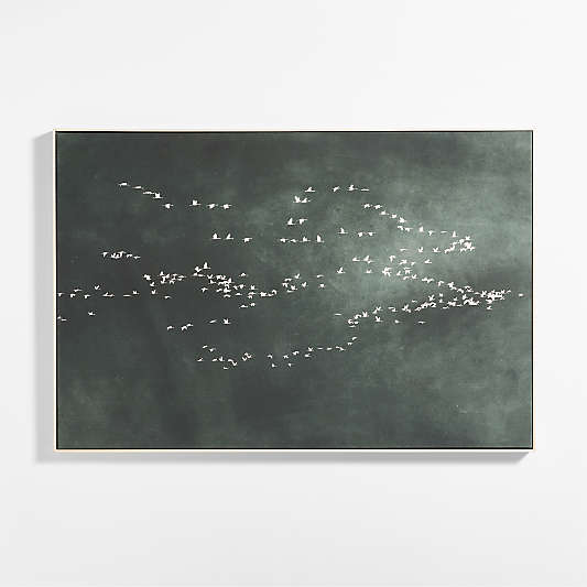 "Heading South" Green Canvas Framed Wall Art Print