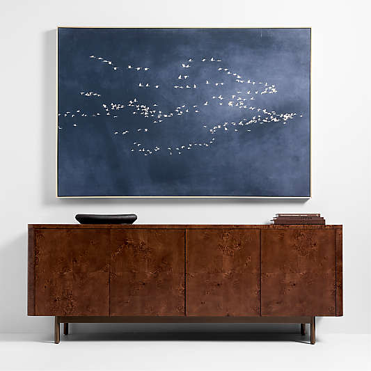 Mota 80" Dark Burl Wood Storage Media Console