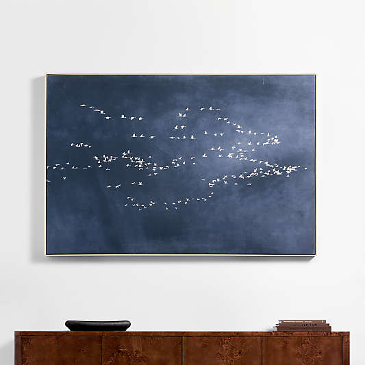 "Heading South" Blue Canvas Wall Art Print