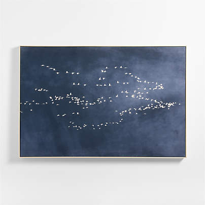 "Heading South" Blue Canvas 70"x47" Wall Art Print