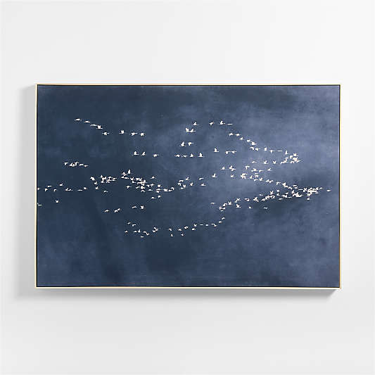 "Heading South" Blue Canvas Wall Art Print