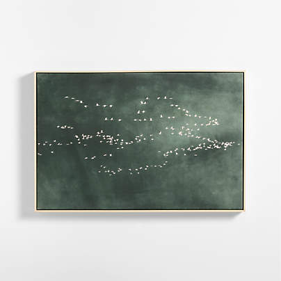 "Heading South" Green Canvas 41"x28" Wall Art Print