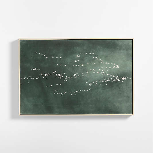"Heading South" Green Canvas 41"x28" Wall Art Print