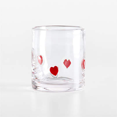 Heart Icon 15-Oz. Double Old-Fashioned Glass