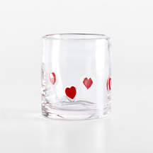 Heart Icon 15-Oz. Double Old-Fashioned Glass + Reviews | Crate & Barrel