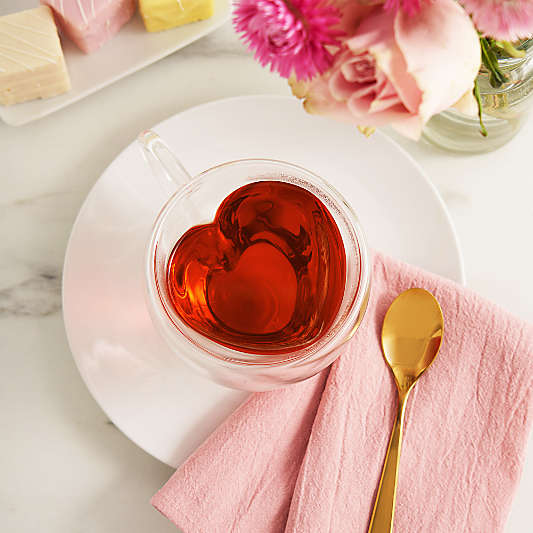 Heart 8-oz. Double Wall Glass Tea Mug