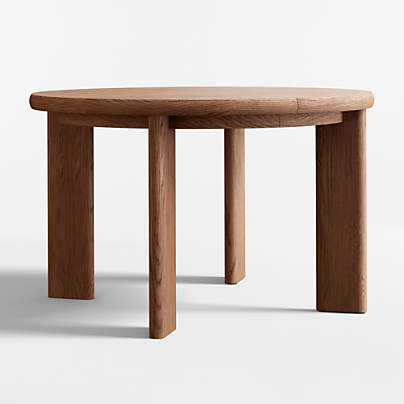 Hearth 49"-71" Oak Round Extendable Dining Table