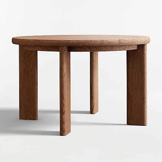 Hearth 49"-71" Oak Round Extendable Dining Table
