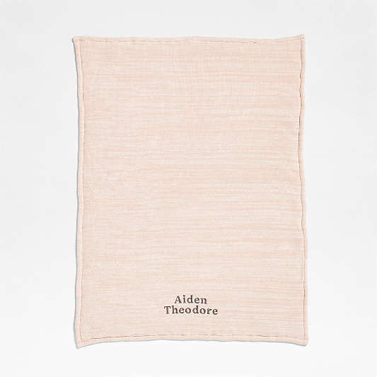 Heathered Lilac Rose Striped Sherpa Baby Stroller Blanket