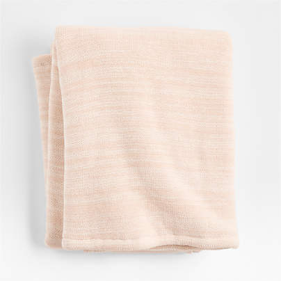 Heathered Lilac Rose Striped Sherpa Baby Stroller Blanket