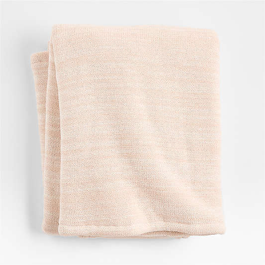 Heathered Lilac Rose Striped Sherpa Baby Stroller Blanket