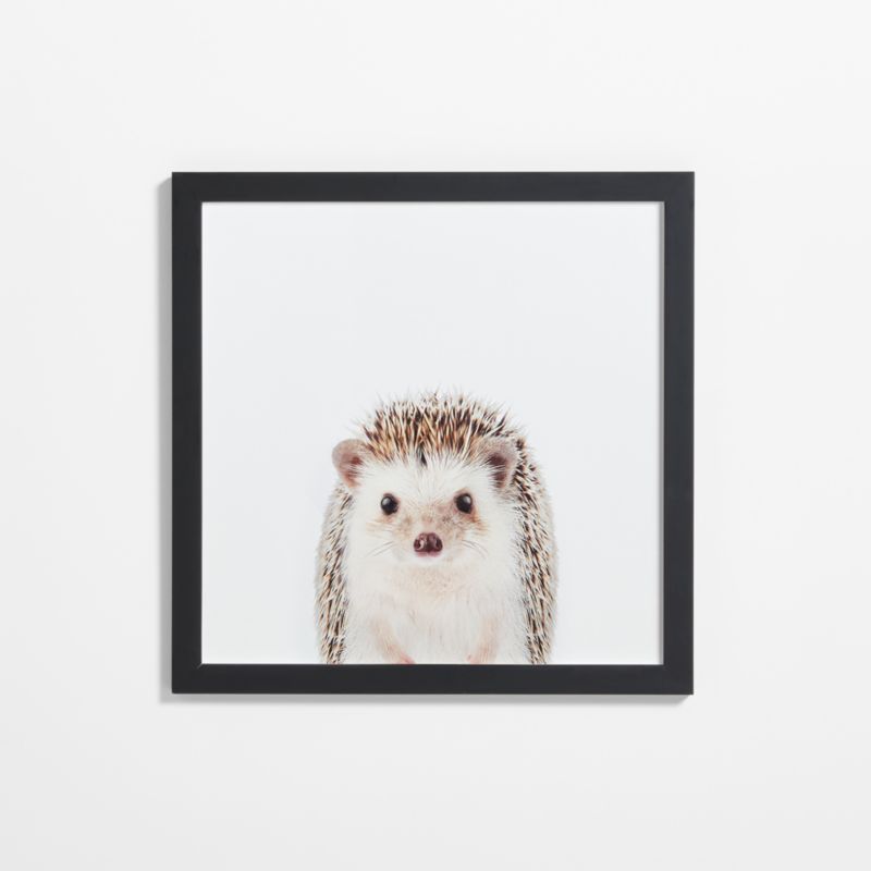 Baby Hedgehog Black Wood Framed Wall Art Print - image 0 of 7