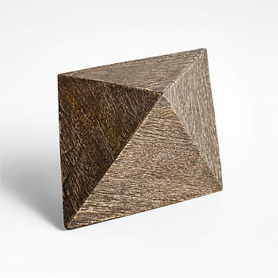 Hedron Black Wood Triangle Sculpture